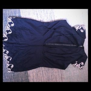 Laced Navy Romper